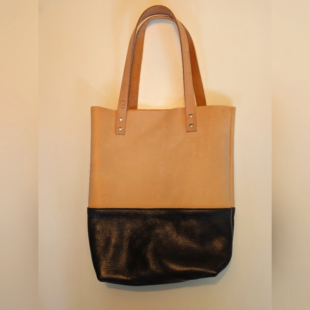 Fleabags (now Immodest Cotton) Natural Veg Tanned and Black Pebbled Leat…